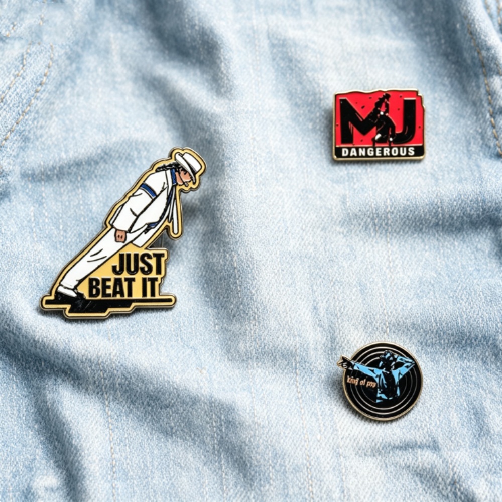 Vintage Collectible Pins - 3 Stück/Set Vintage King of Pop