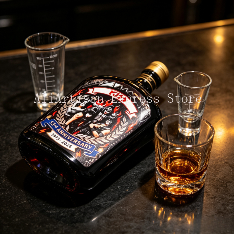 Vintage Collectible Liquor Bottles - Rock-Musik-inspirierter Whiskey-Dekanter, Sammlerflasche im Vintage-Stil, Geschenk