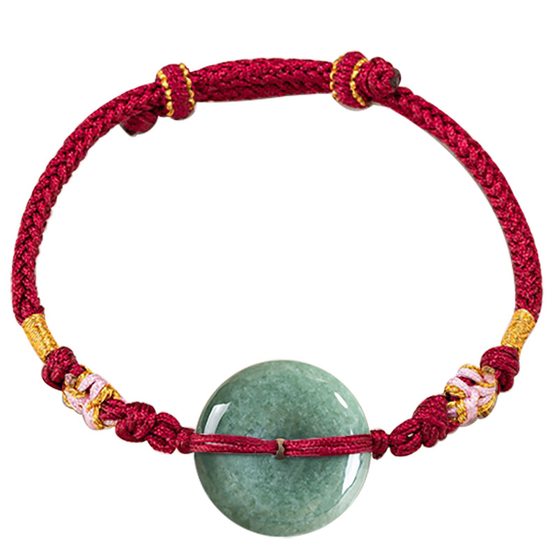 Vintage Jewelry Collection - Grünes Myanmar Jadeit Donut Armband Designer