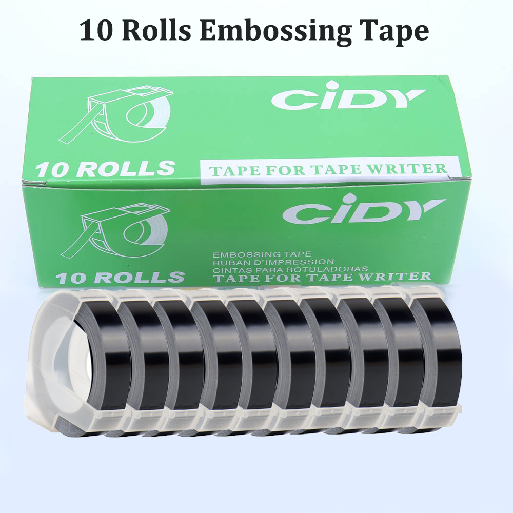 Typewriter Ribbon Roll - 10 Rollen 3d Präge band Nachfüllung