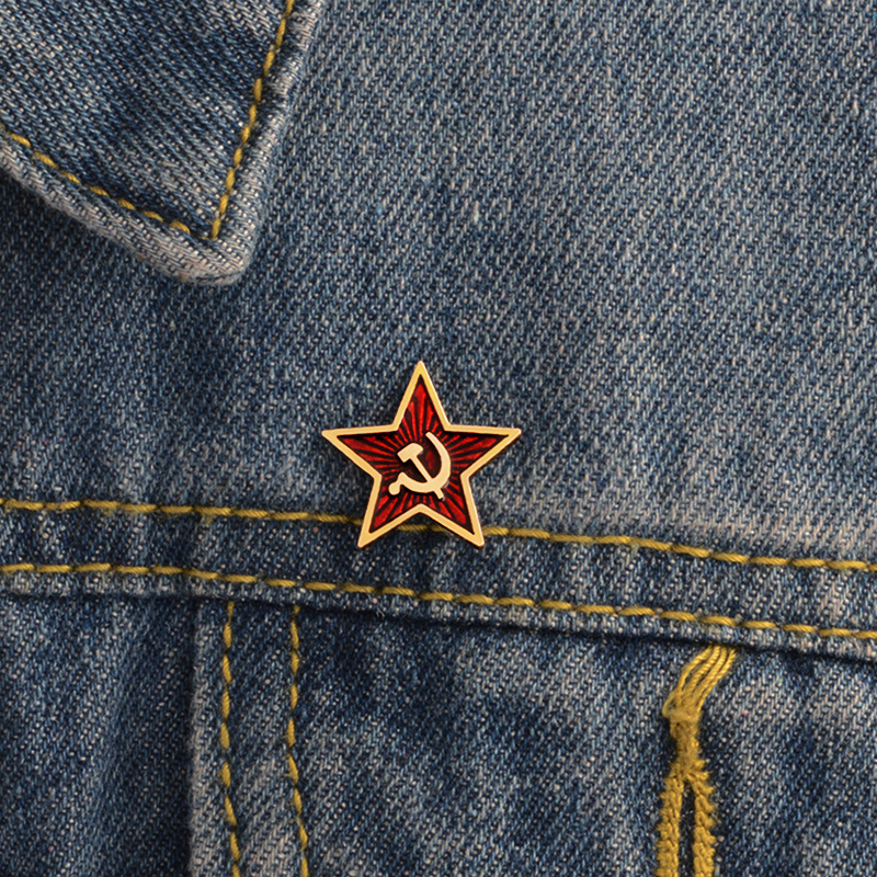 Vintage Collectible Pins - UdSSR Red Star Abzeichen Anstecknadeln Symbol