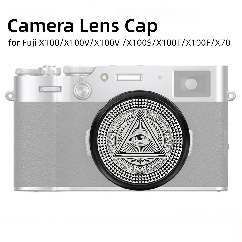 Lens Cap Vintage - Vintage Metall-Kameraobjektivdeckel Kamera-Frontkappe Schutzabdeckung für Fujifilm