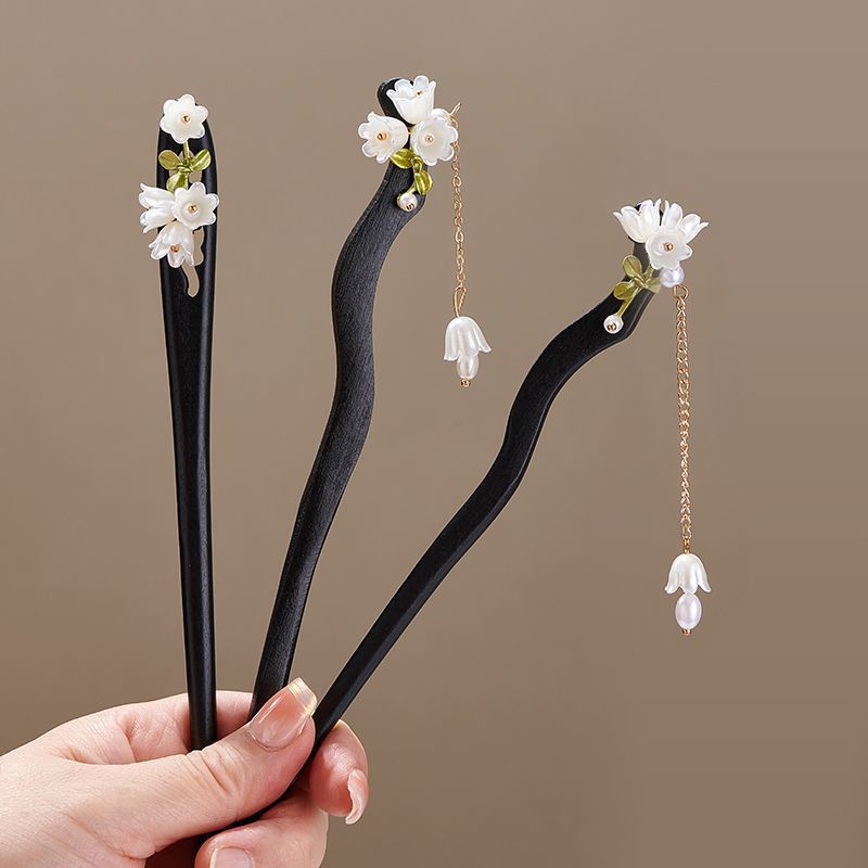 Holzblumen-Haarnadel im Vintag – Vintage Jewelry Collection Bewertung und Preis