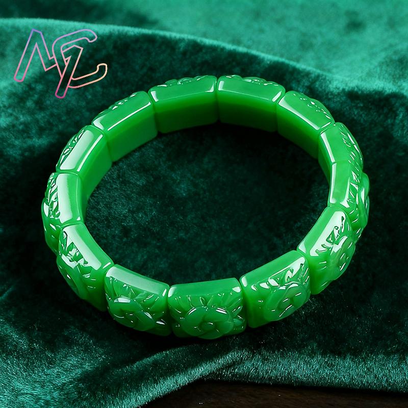 Echtes Jade-Blumen-Armband, Ar – Vintage Jewelry Collection Bewertung und Preis