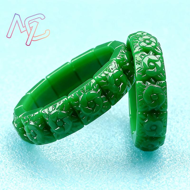 Echtes Jade-Blumen-Armband, Ar – Vintage Jewelry Collection Bewertung und Preis